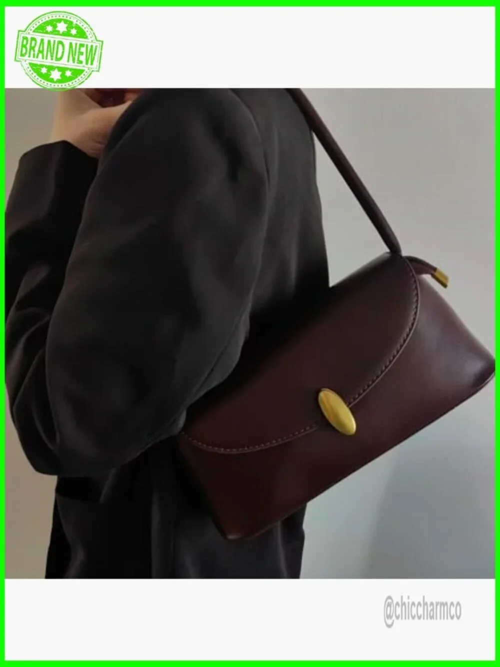Small PU Leather Hobo Tote Shoulder Bag with Crossbody Strap